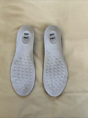 Hike Footwear White Textured Insoles with Heel Logo